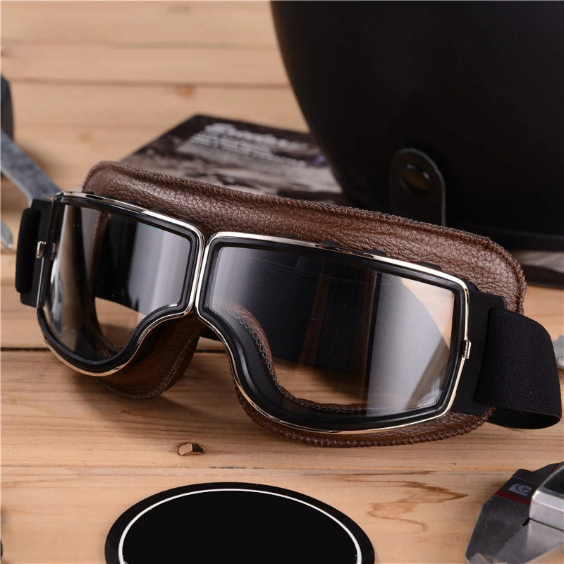 Vintage Motorradhelm Sonnenbrille