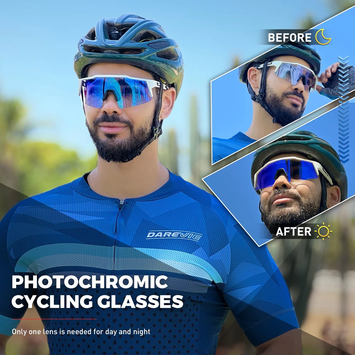 Kapvoe Photochromic Fahrradbrille